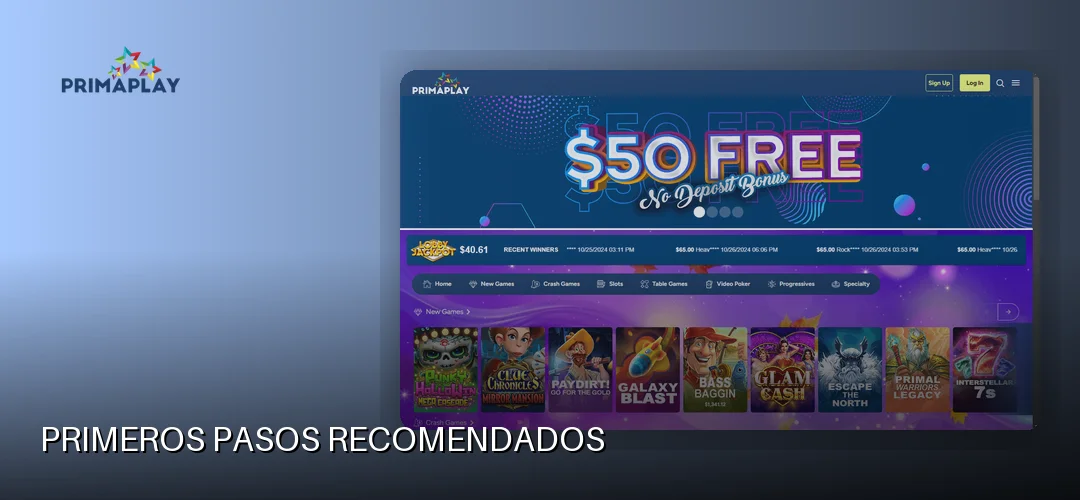 Primeros pasos recomendados